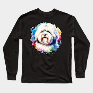 Watercolor Coton De Tulear Dog Long Sleeve T-Shirt